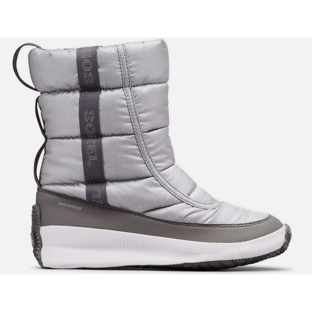 Sorel Women Out 'N About Puffy Mid Waterproof Boot Pure Silver Size 9.5 M NEW! - Picture 2 of 14